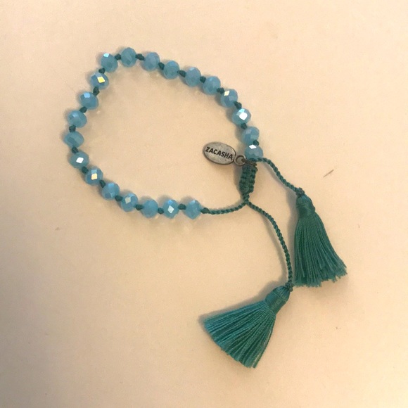 Glass beads bracelet. Pastel blue. NWT - Picture 2 of 3